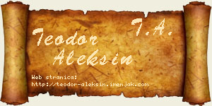 Teodor Aleksin vizit kartica